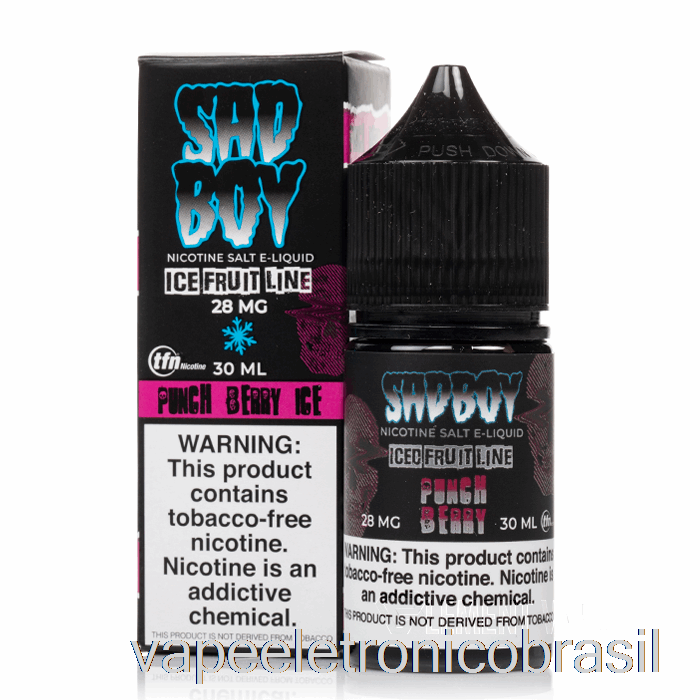 Vape Recarregável Ice Punch Berry - Sais Sadboy - 30ml 28mg